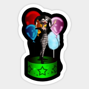 Cute little harlequin Sticker